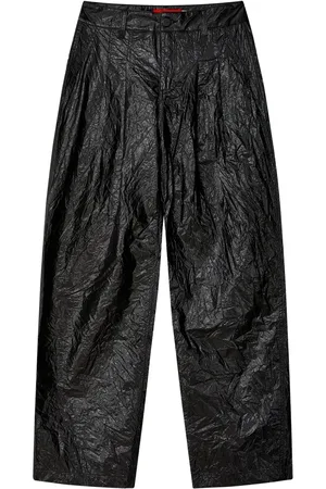 ECKHAUS LATTA Pantalones rectos con acabado revestido