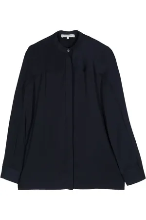 Maison Kitsuné Camisa sin cuello con detalle plisado