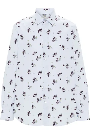 Paul Smith Camisa con estampado floral y rayas