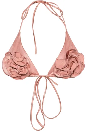MAGDA BUTRYM Top de bikini con apliques florales