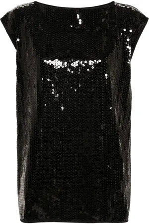 JUNYA WATANABE Top sin mangas con detalles de lentejuelas