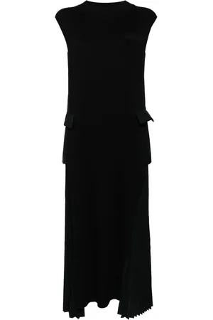 SACAI Vestido largo tejido de canalé