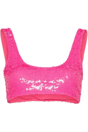 P.A.R.O.S.H. Top corto bordado con lentejuelas