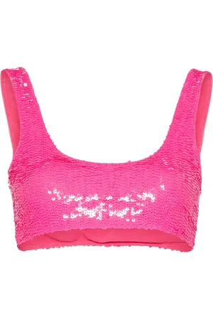 P.A.R.O.S.H. Top corto bordado con lentejuelas
