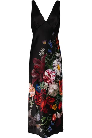 Camilla Slip dress de seda con estampado floral