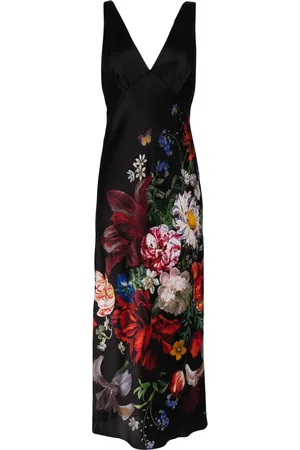 Camilla Slip dress de seda con estampado floral