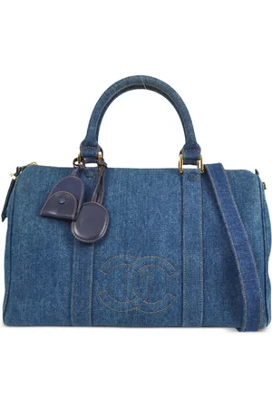 CHANEL Bolsa de mano de mezclilla con logo CC 1997