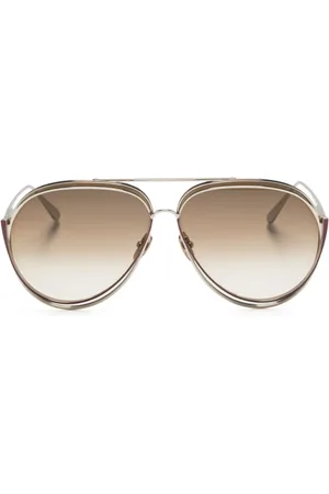 Linda Farrow Lentes de sol Francisco con armazón estilo piloto