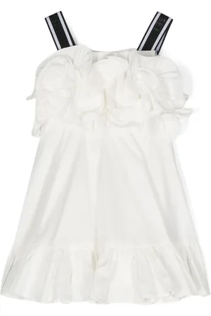 Twin-Set Vestido de popelina con detalle de volantes