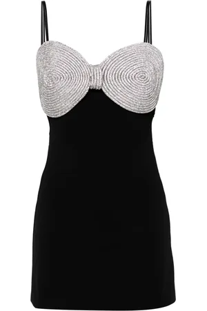 Mach & Mach Vestido corto con detalles de cristal