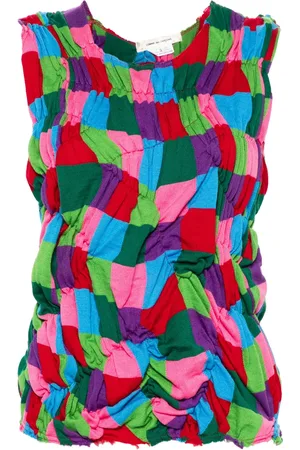 Comme des Garçons Top tejido con diseño fruncido