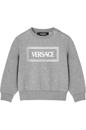 VERSACE Sudadera con efecto melange y logo estampado