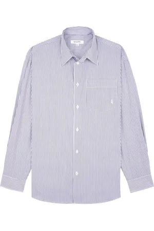 Sporty & Rich Camisa con rayas estampadas y logo bordado