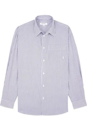 Sporty & Rich Camisa con rayas estampadas y logo bordado