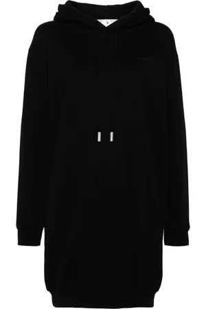 OFF-WHITE Vestido estilo hoodie con logo estampado