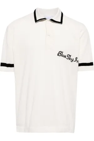 BLUE SKY INN Playera tipo polo tejida con logo bordado