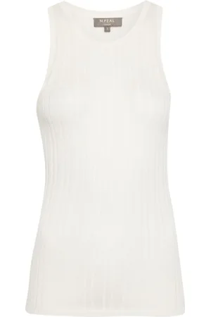 N.PEAL Top tejido de canalé con cuello redondo