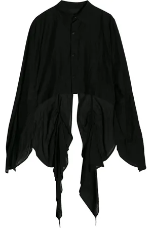 YOHJI YAMAMOTO Camisa de seda asimétrica