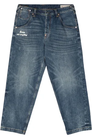 Evisu Jeans tapered con eslogan