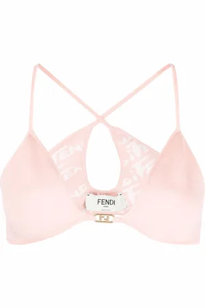Fendi Top corto con placa del logo