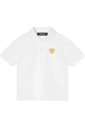VERSACE Playera tipo polo con motivo Medusa Head