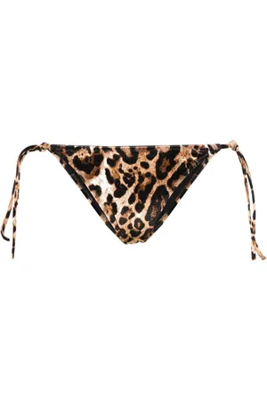 Vetements Bikinis bottom con estampado de leopardo
