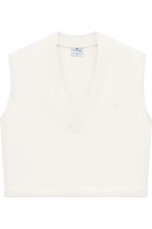 Courrèges Chaleco universitario con aplique del logo