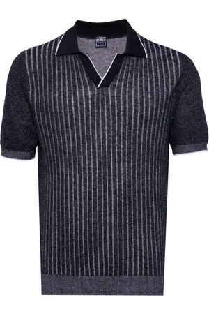 FEDELI Playera tipo polo con cuello italiano