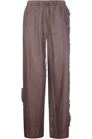 P.A.R.O.S.H. Pantalones rectos con acabado envejecido