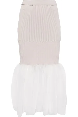 CFCL Falda midi Fluted Lucent
