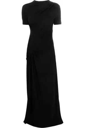 Givenchy Vestido largo con diseño fruncido manga larga