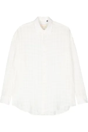 COSTUMEIN Camisa semitransparente con cuadros estampados
