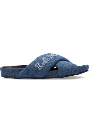 Lanvin Flip flops de mezclilla con tiras cruzadas