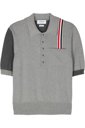 Thom Browne Playera tipo polo con rayas RWB