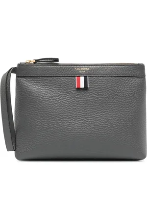 Thom Browne Cosmetiquera con asa en grosgrain
