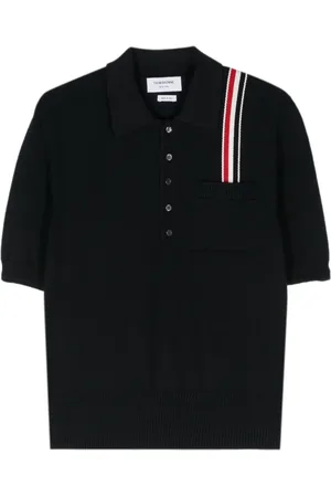 Thom Browne Playera tipo polo con rayas RWB