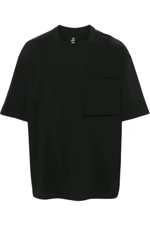 THOM KROM Playera con cuello redondo en contraste