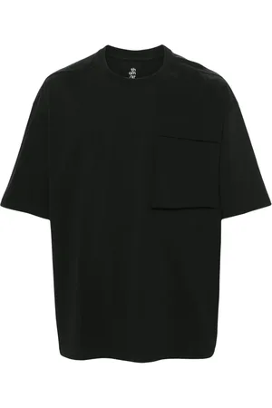 THOM KROM Playera con cuello redondo en contraste