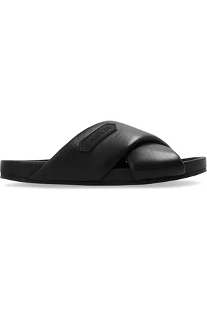 Lanvin Flip flops con tiras cruzadas y aplique del logo