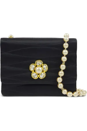 CHANEL Bolsa de hombro con aplique floral 1990-2000