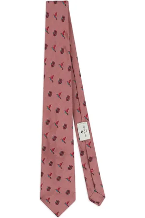 Etro Corbata de seda con motivo en jacquard