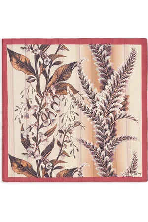 Etro Pañuelo de bolsillo de seda con estampado floral