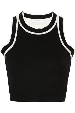 Max Mara Top de tejido fino corto
