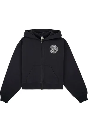 Sporty & Rich Hoodie corta con estampado Paris Country Club