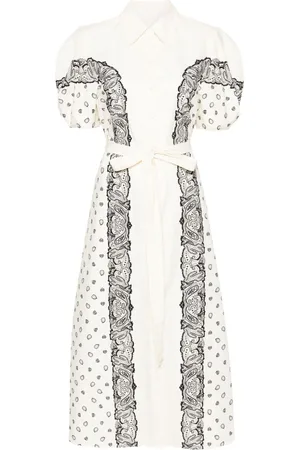 Chloé Vestido camisero con estampado de bandana