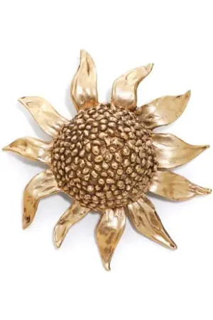 Saint Laurent Broche con motivo de girasol