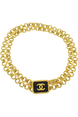 CHANEL Cinturón de cadena con logo CC 1994