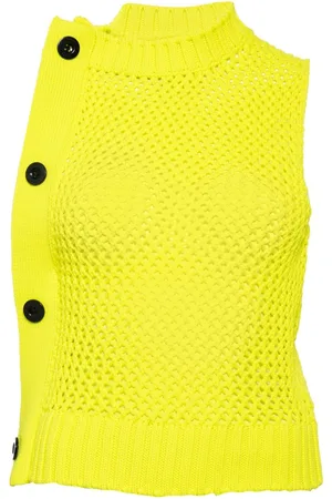 SACAI Top de tejido crochet
