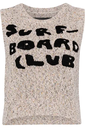 Stockholm Surfboard Club Chaleco tejido con logo bordado