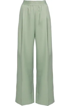 Stockholm Surfboard Club Pantalones palazzo con logo en la pretina